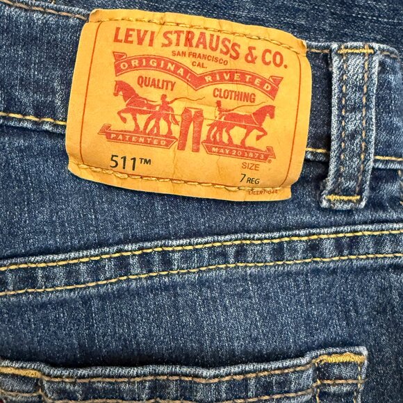 Levi’s 511 Boys Slim Fit Jeans Size 7 Regular | Blue Denim - Picture 2 of 3